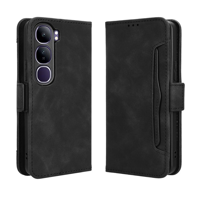 Flip Leather Cover For Vivo V40 Lite 4G [Doka Slot Flip Leather Case] Wallet Case