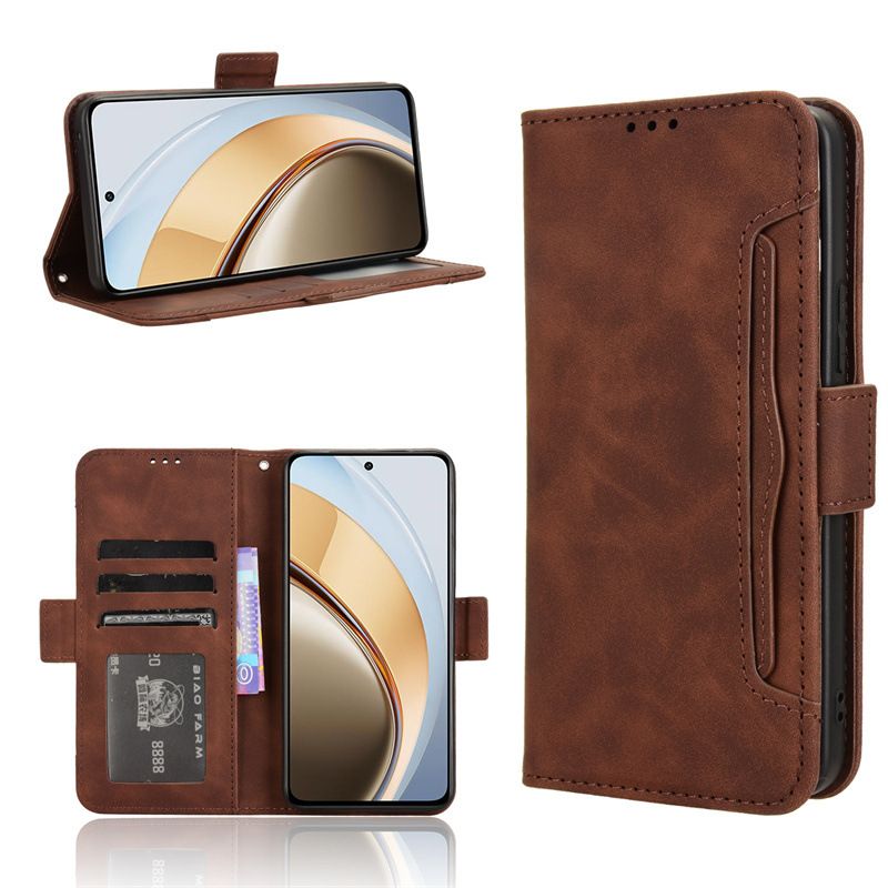 Flip Leather Cover For Vivo V40 Lite 4G [Doka Slot Flip Leather Case] Wallet Case