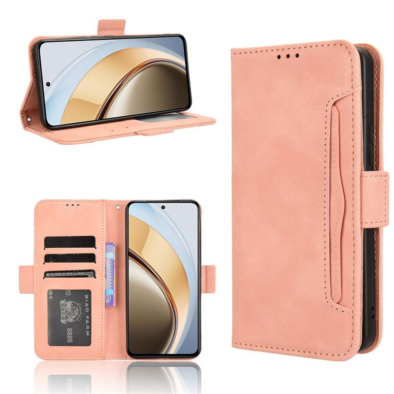 Flip Leather Cover For Vivo V40 Lite 4G [Doka Slot Flip Leather Case] Wallet Case