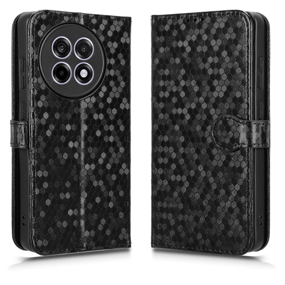 Flip Cover for OnePlus 13R Wave Dot Pattern Leather Wallet Phone Case with Lanyard