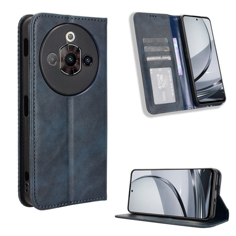 Wallet Flip Cover For ZTE nubia Focus Pro Leather PU Phone Case Shockproof Durable Retro Case