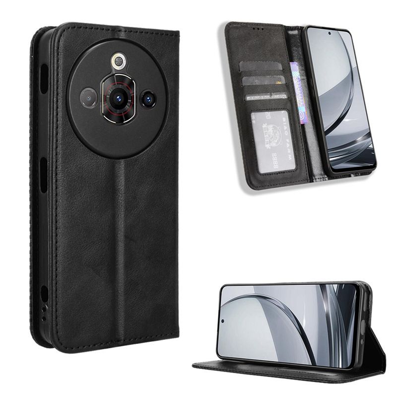 Wallet Flip Cover For ZTE nubia Focus Pro Leather PU Phone Case Shockproof Durable Retro Case
