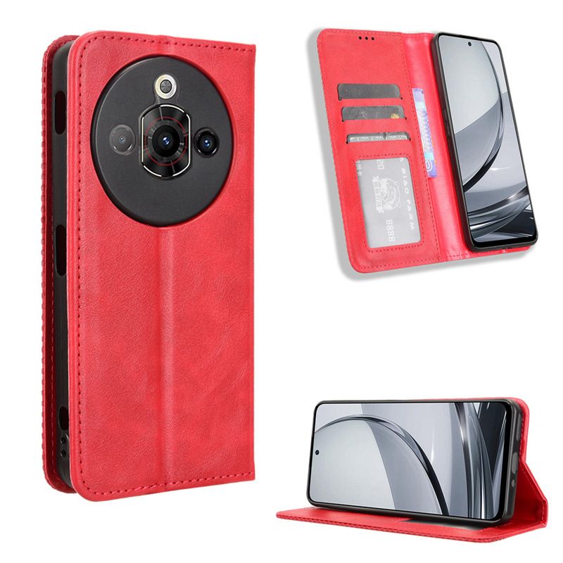 Wallet Flip Cover For ZTE nubia Focus Pro Leather PU Phone Case Shockproof Durable Retro Case