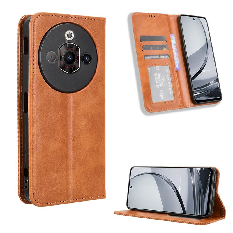 Wallet Flip Cover For ZTE nubia Focus Pro Leather PU Phone Case Shockproof Durable Retro Case