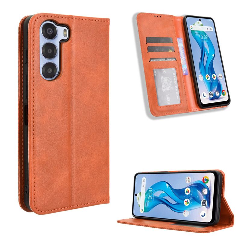 Wallet Flip Cover For ZTE Nubia S 5G Leather PU Phone Case Shockproof Durable Retro Case