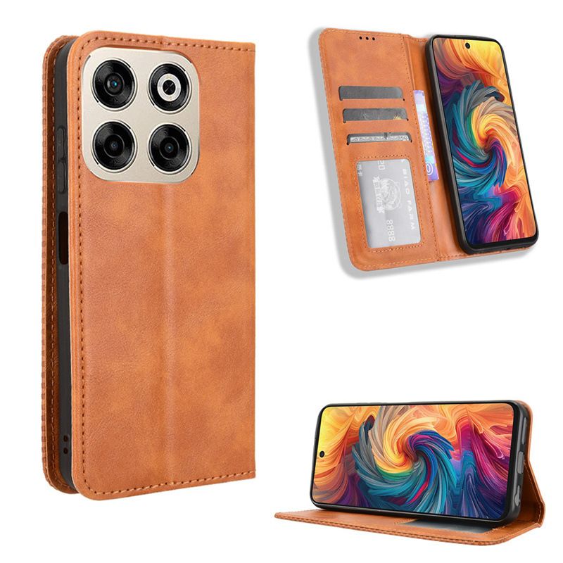 Wallet Flip Cover For ZTE Blade V70 4G/nubia V70 4G,Blade V70 Design/nubia V70 Design/Blade V70 Vita Leather PU Phone Case Shockproof Durable Retro Case