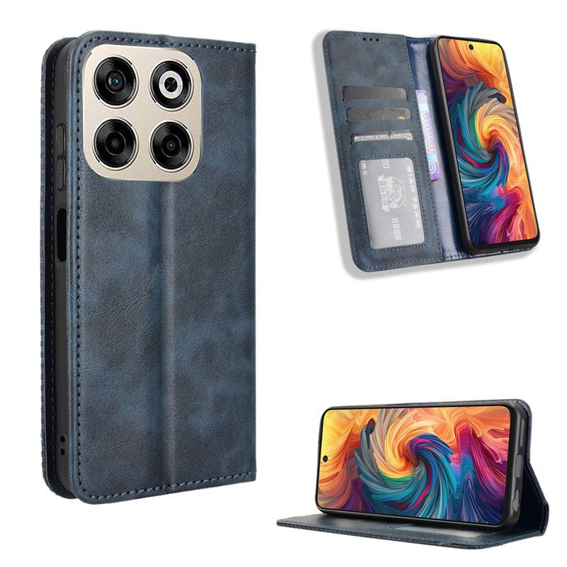 Wallet Flip Cover For ZTE Blade V70 4G/nubia V70 4G,Blade V70 Design/nubia V70 Design/Blade V70 Vita Leather PU Phone Case Shockproof Durable Retro Case