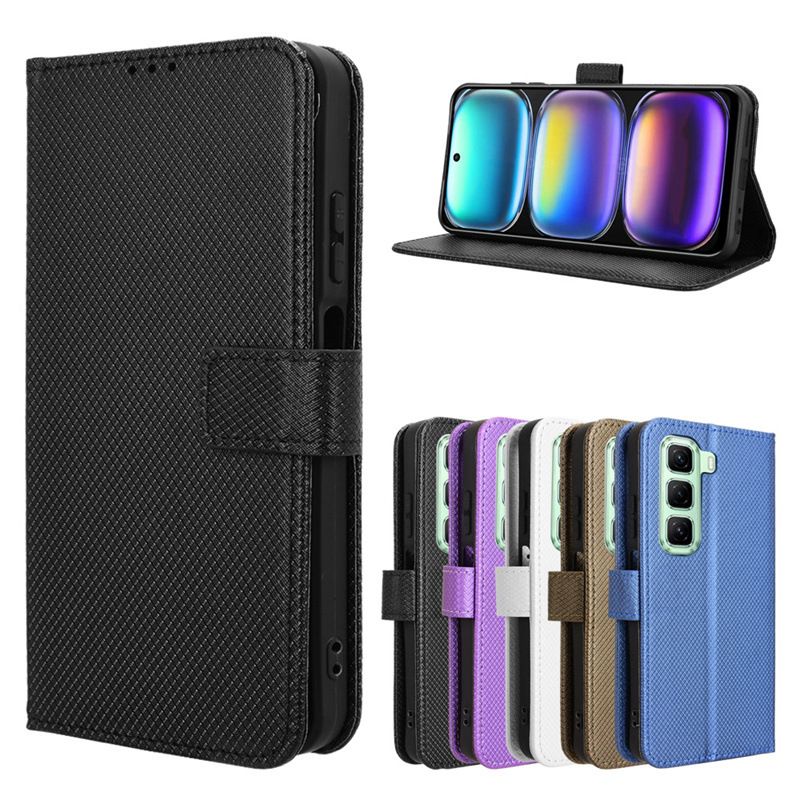 Wallet Flip Cover For Infinix Hot 50i / Smart 9 Leather PU Phone Case Shockproof Durable Retro Case