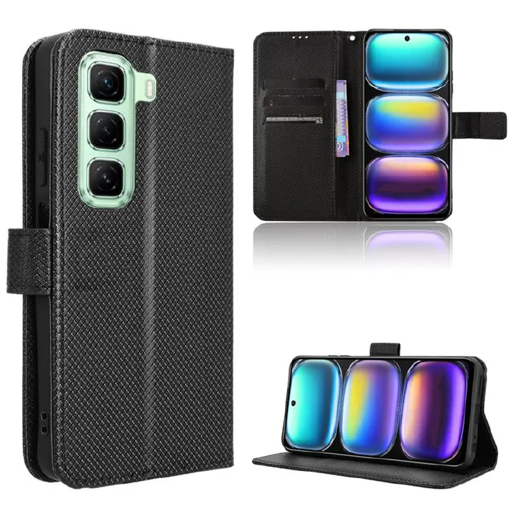 Wallet Flip Cover For Infinix Hot 50i / Smart 9 Leather PU Phone Case Shockproof Durable Retro Case