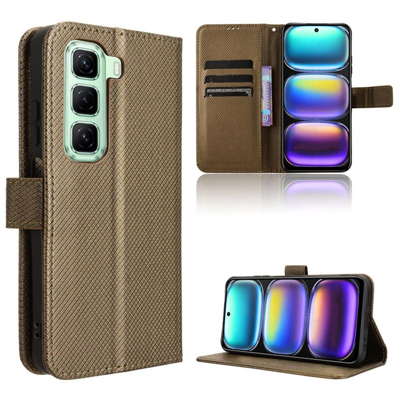 Wallet Flip Cover For Infinix Hot 50i / Smart 9 Leather PU Phone Case Shockproof Durable Retro Case