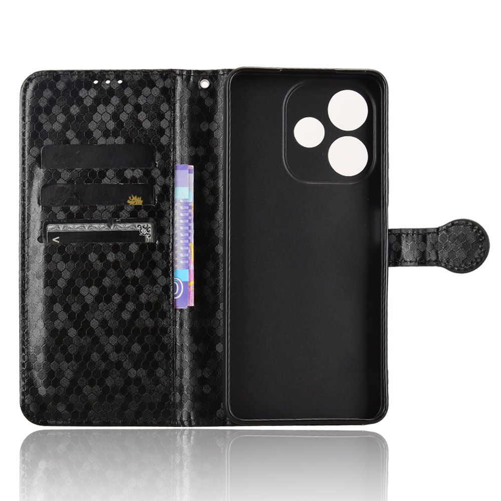 Flip Cover for OPPO A5 Pro Wave Dot Pattern Leather Wallet Phone Case with Lanyard