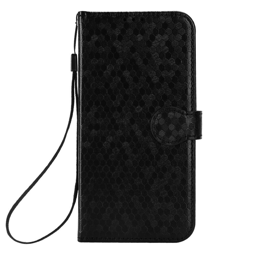 Flip Cover for Infinix Hot 50 Pro+ Plus Wave Dot Pattern Leather Wallet Phone Case with Lanyard