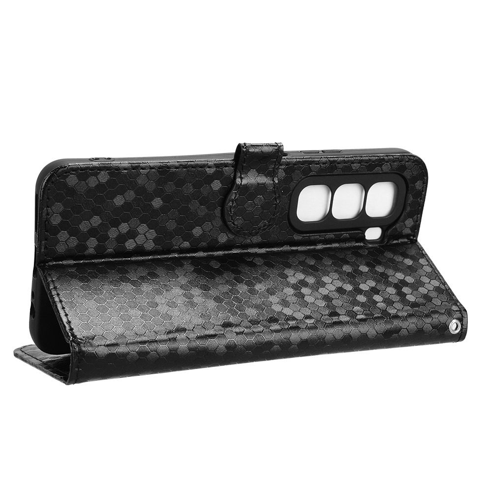 Flip Cover for Infinix Hot 50 Pro+ Plus Wave Dot Pattern Leather Wallet Phone Case with Lanyard