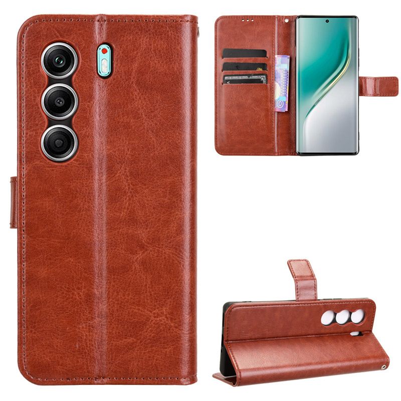 Flip Cover For Tecno Camon 40 Pro [Flip Vintage Leather] Wallet Phone Case