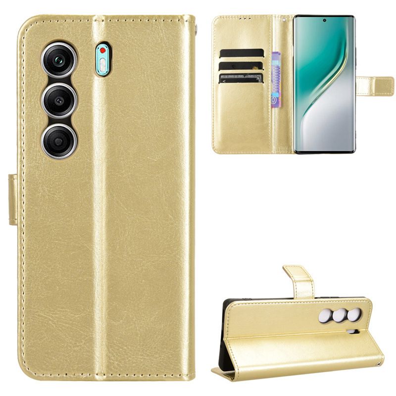 Flip Cover For Tecno Camon 40 Pro [Flip Vintage Leather] Wallet Phone Case