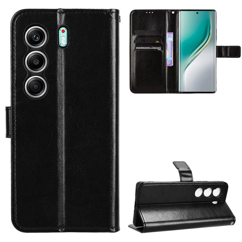 Flip Cover For Tecno Camon 40 Pro [Flip Vintage Leather] Wallet Phone Case
