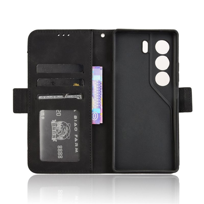 Flip Leather Cover For Tecno Camon 40 Pro [Doka Slot Flip Leather Case] Wallet Case