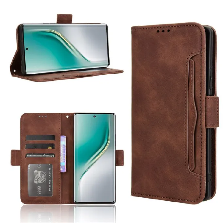 Flip Leather Cover For Tecno Camon 40 Pro [Doka Slot Flip Leather Case] Wallet Case
