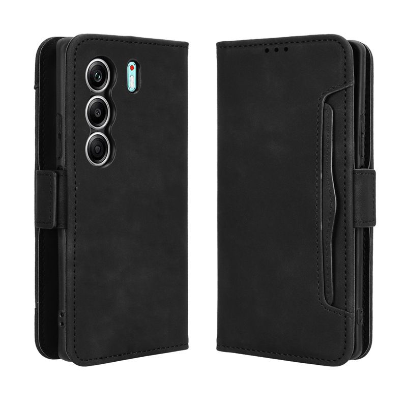 Flip Leather Cover For Tecno Camon 40 Pro [Doka Slot Flip Leather Case] Wallet Case