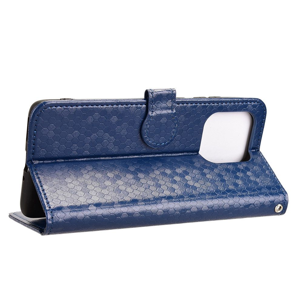 Flip Cover for Motorola Edge 60 Fusion Wave Dot Pattern Leather Wallet Phone Case with Lanyard