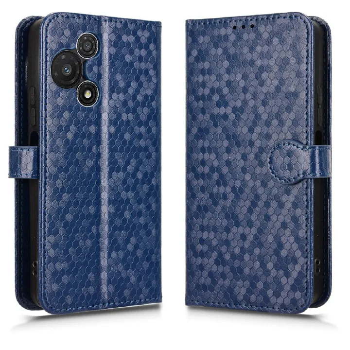 Flip Cover for TCL 60R 5G Wave Dot Pattern Leather Wallet Phone Case with Lanyard