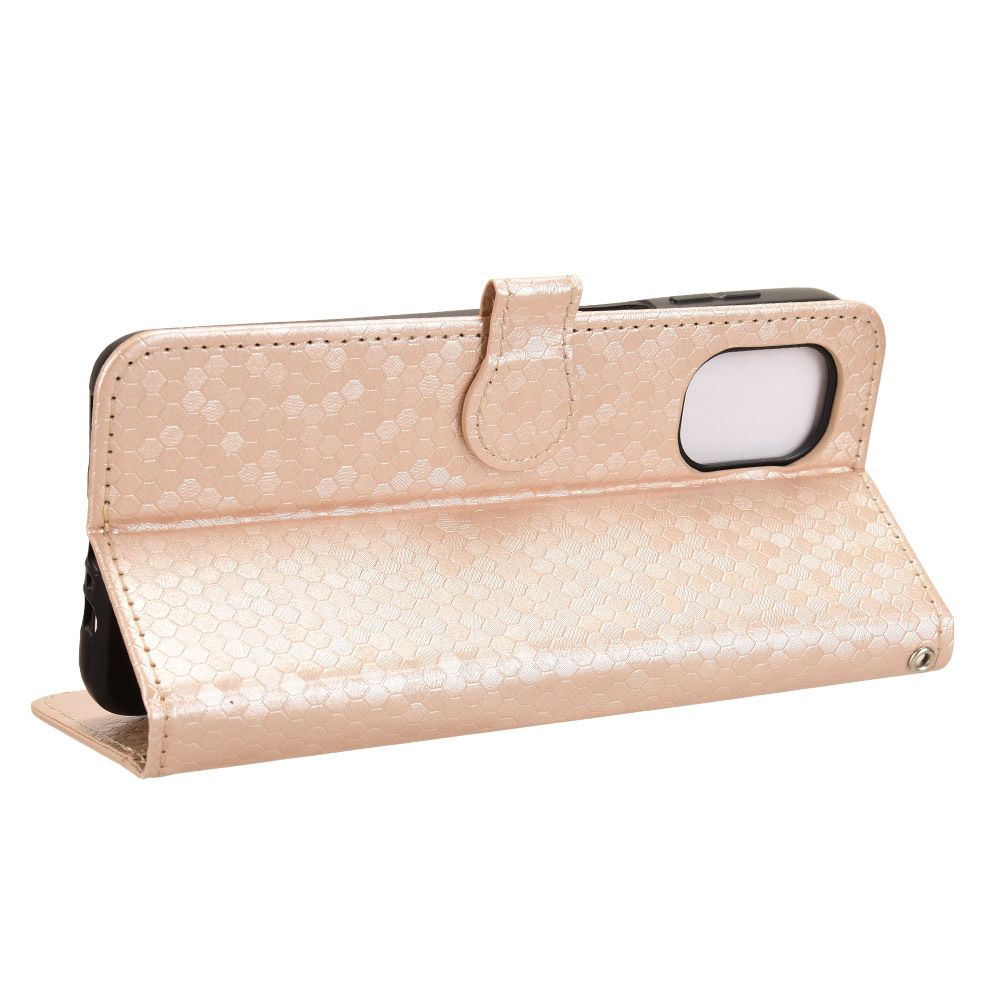 Flip Cover for Motorola G55 Wave Dot Pattern Leather Wallet Phone Case with Lanyard