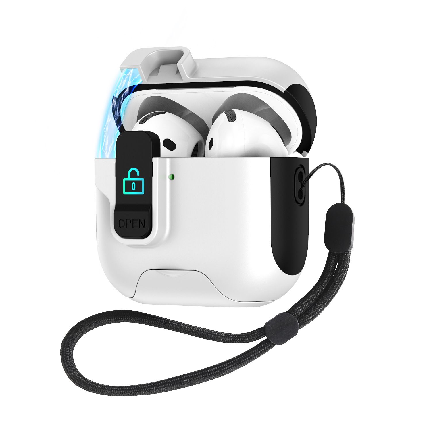 Military-Grade Anti-Fall Silicone Case for AirPods 1/2 Gen / 3 Gen / 4 Gen - 360° Shockproof Protection Case