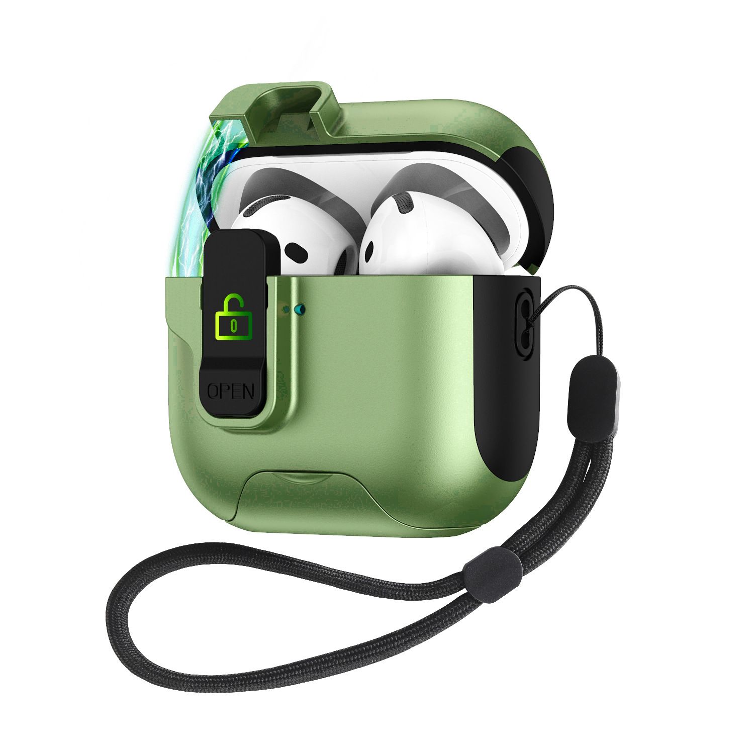 Military-Grade Anti-Fall Silicone Case for AirPods 1/2 Gen / 3 Gen / 4 Gen - 360° Shockproof Protection Case
