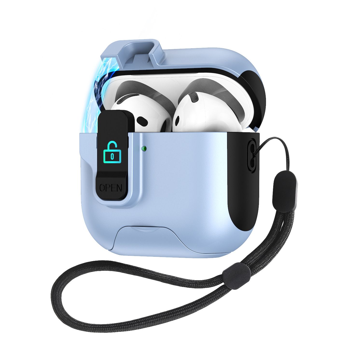 Military-Grade Anti-Fall Silicone Case for AirPods 1/2 Gen / 3 Gen / 4 Gen - 360° Shockproof Protection Case