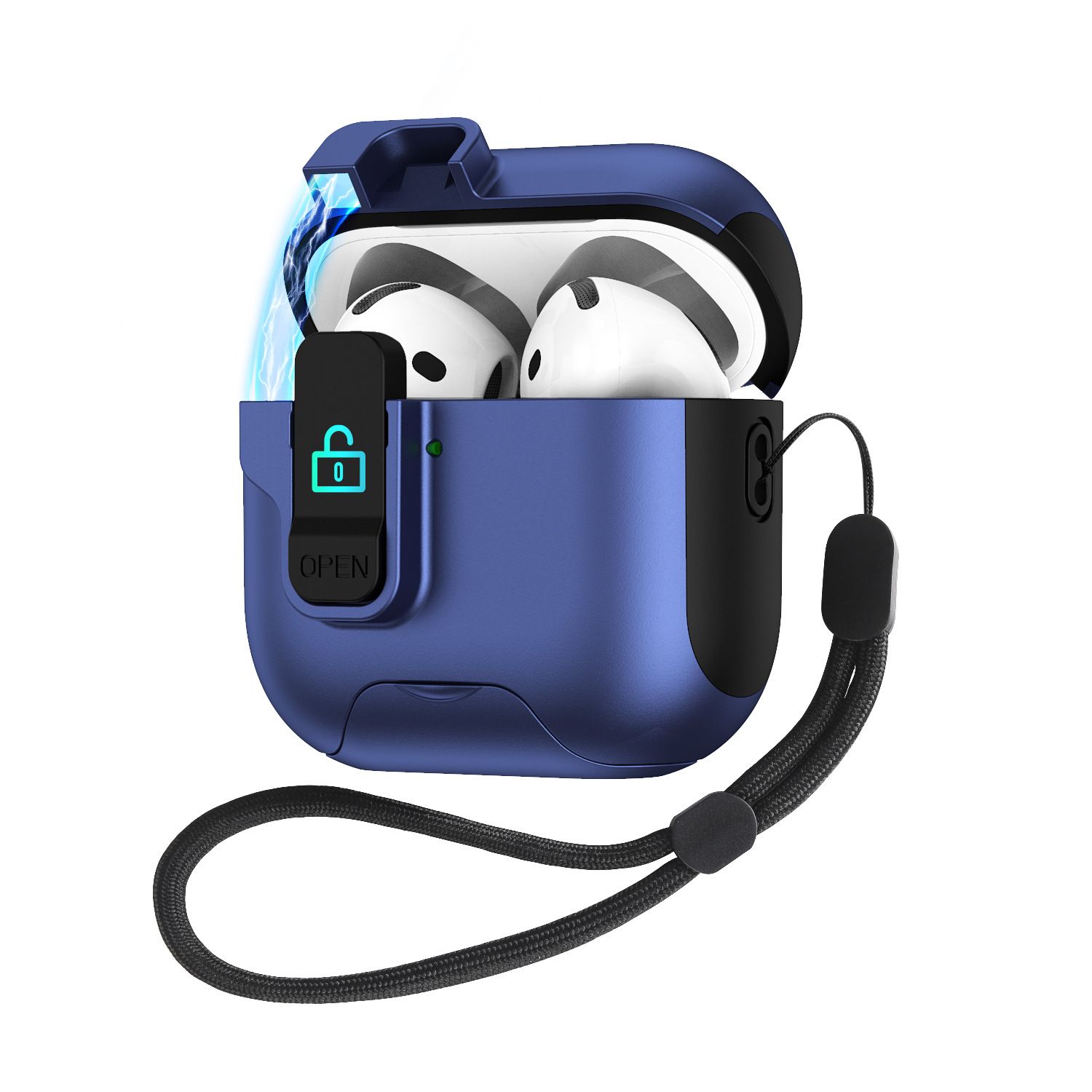 Military-Grade Anti-Fall Silicone Case for AirPods 1/2 Gen / 3 Gen / 4 Gen - 360° Shockproof Protection Case