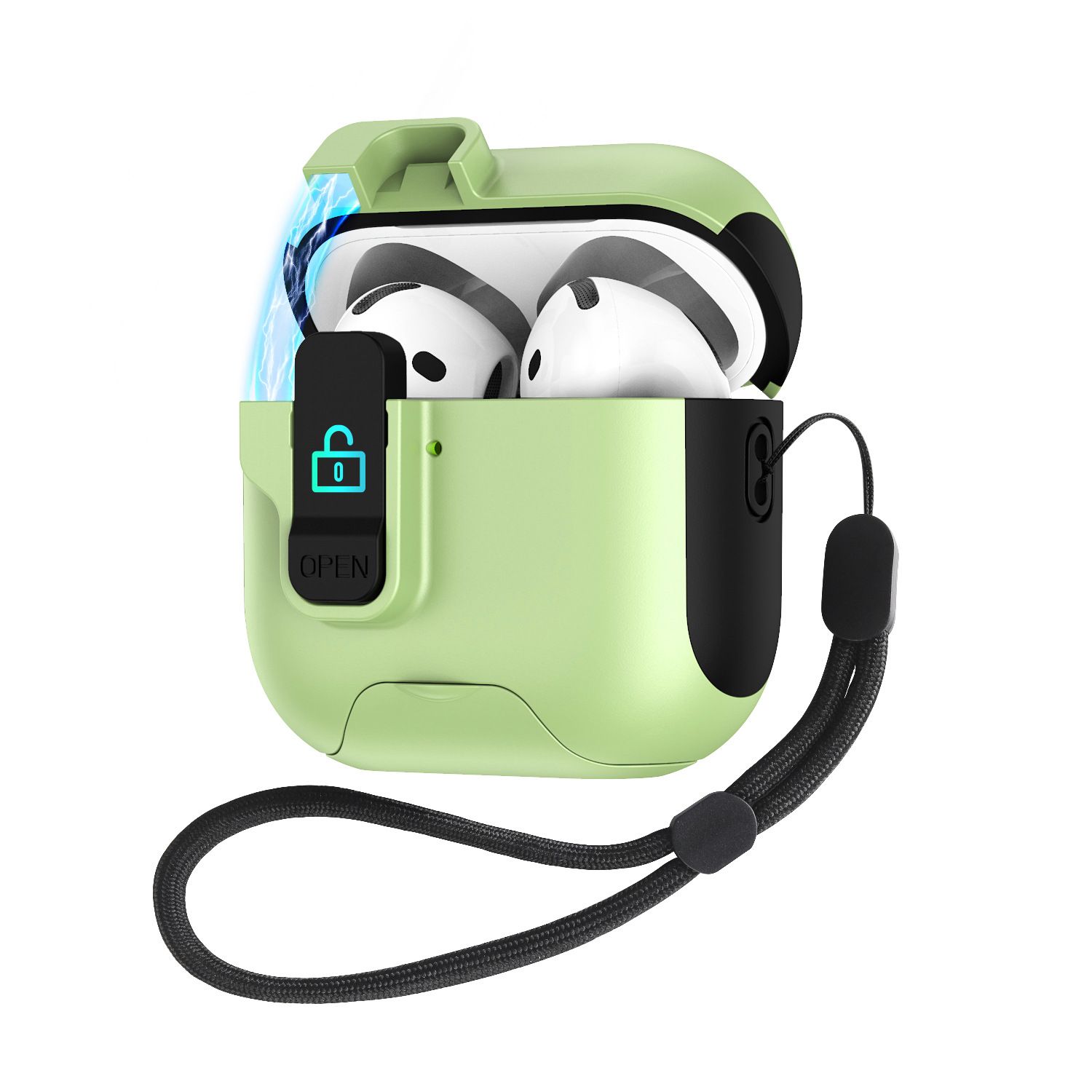 Military-Grade Anti-Fall Silicone Case for AirPods 1/2 Gen / 3 Gen / 4 Gen - 360° Shockproof Protection Case