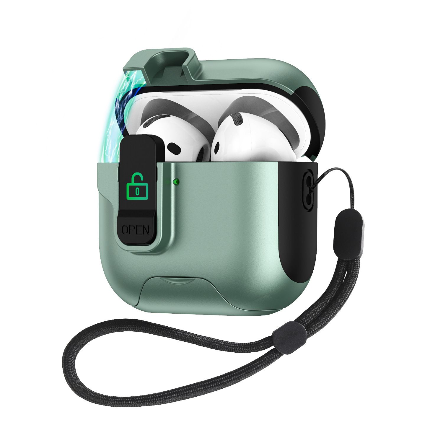 Military-Grade Anti-Fall Silicone Case for AirPods 1/2 Gen / 3 Gen / 4 Gen - 360° Shockproof Protection Case
