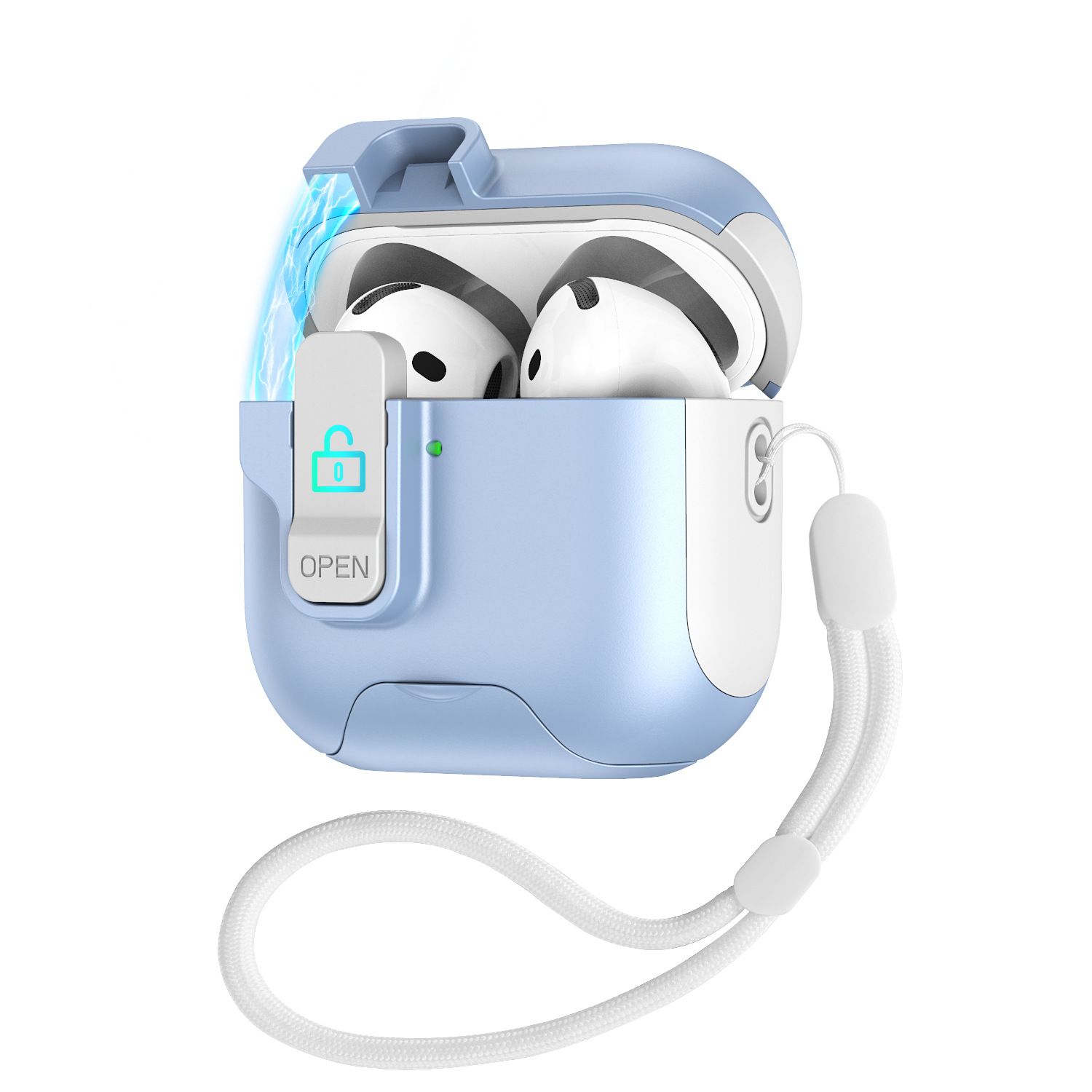 Military-Grade Anti-Fall Silicone Case for AirPods 1/2 Gen / 3 Gen / 4 Gen - 360° Shockproof Protection Case