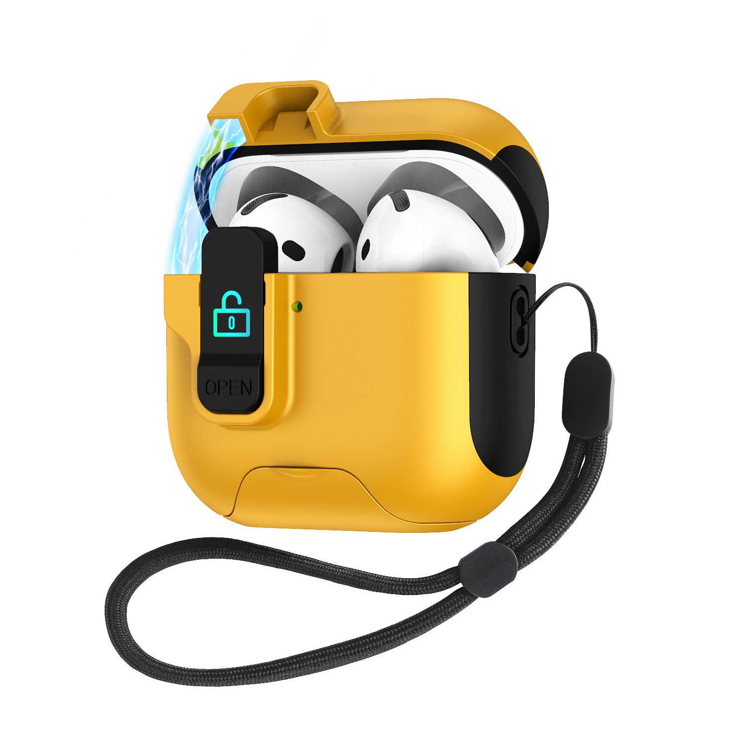 Military-Grade Anti-Fall Silicone Case for AirPods 1/2 Gen / 3 Gen / 4 Gen - 360° Shockproof Protection Case