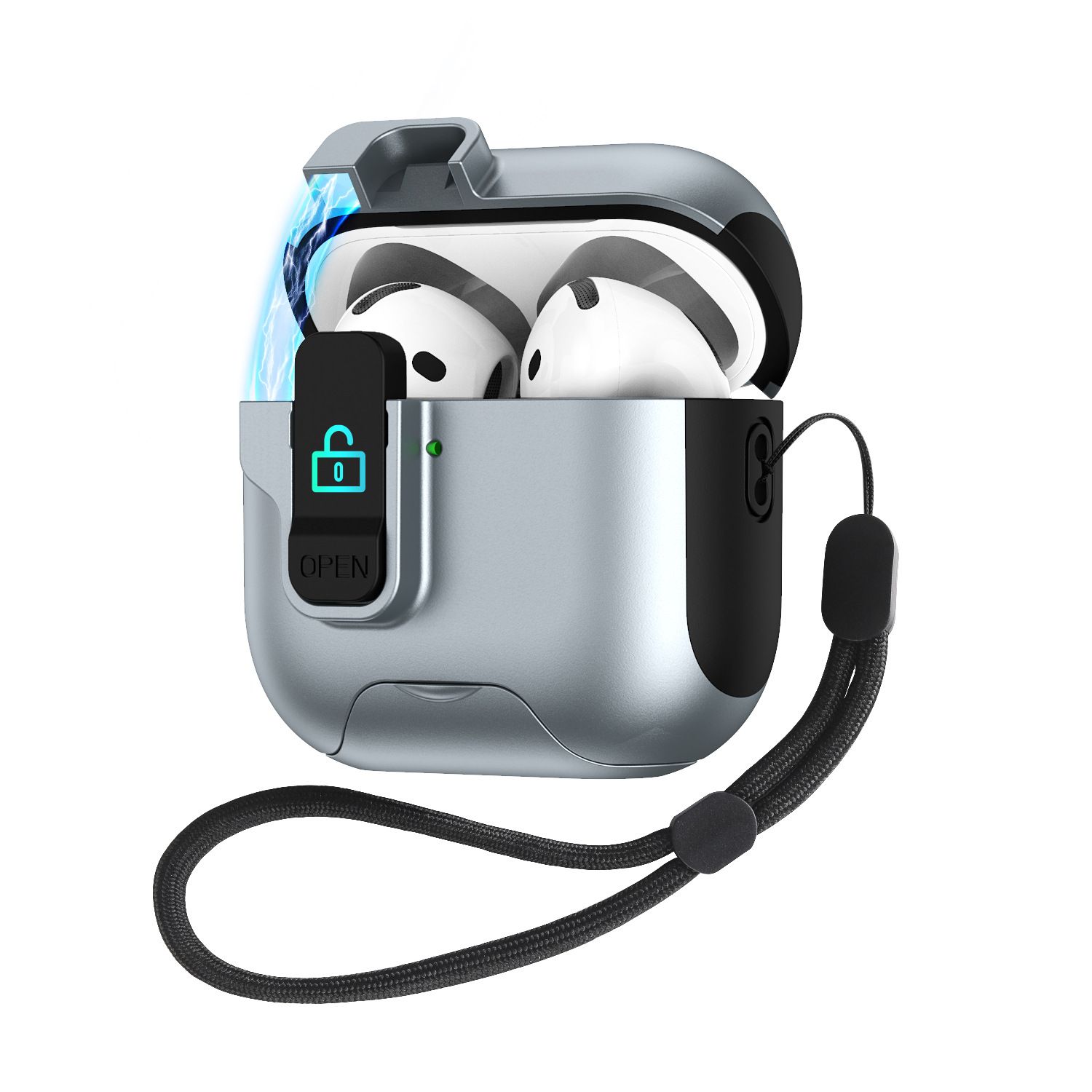Military-Grade Anti-Fall Silicone Case for AirPods 1/2 Gen / 3 Gen / 4 Gen - 360° Shockproof Protection Case