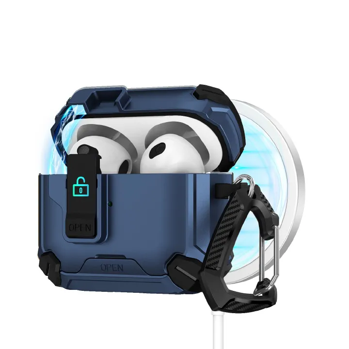 Military-Grade Anti-Fall Silicone Case for AirPods 1/2 Gen / 3 Gen / 4 Gen - 360° Shockproof Protection Case