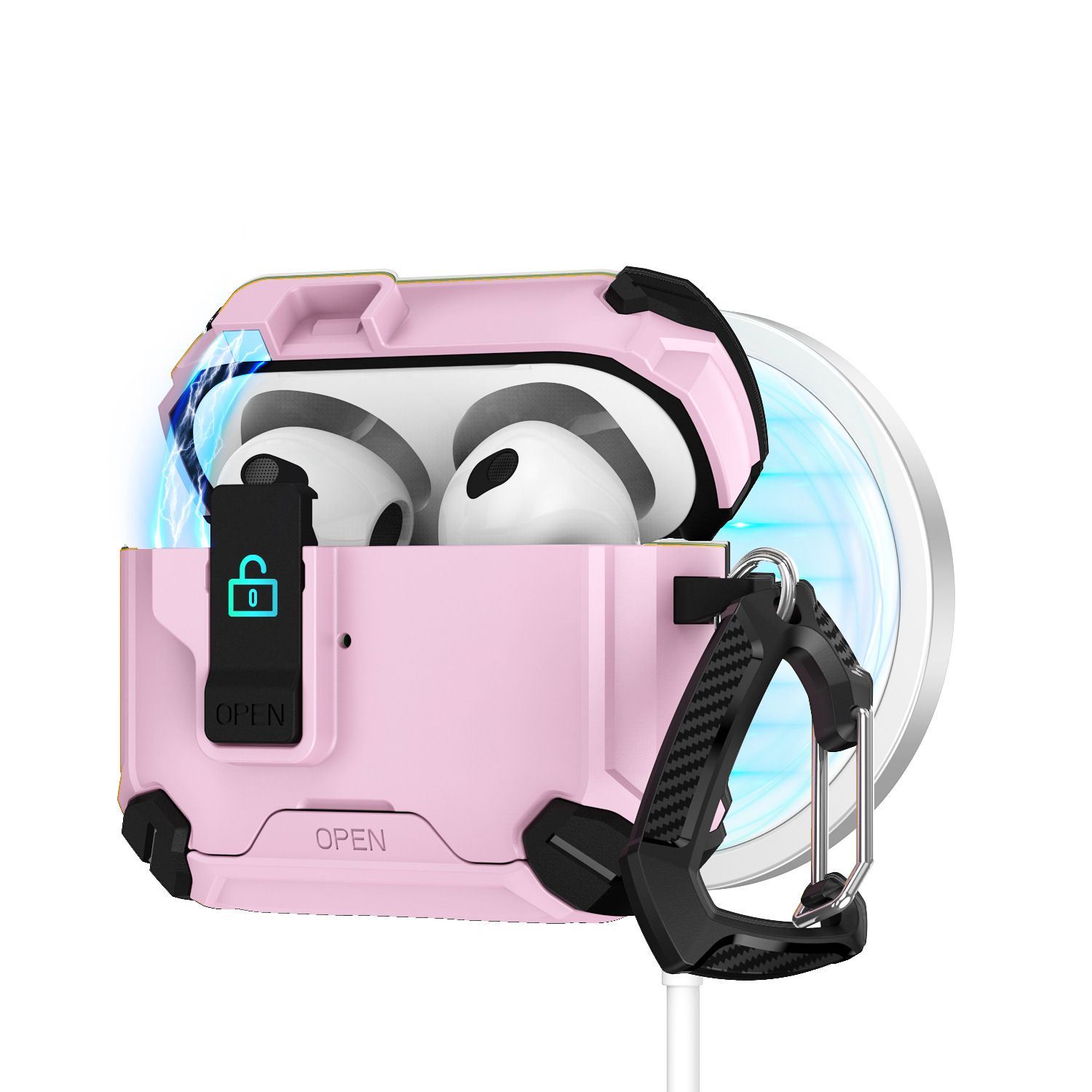 Military-Grade Anti-Fall Silicone Case for AirPods 1/2 Gen / 3 Gen / 4 Gen - 360° Shockproof Protection Case