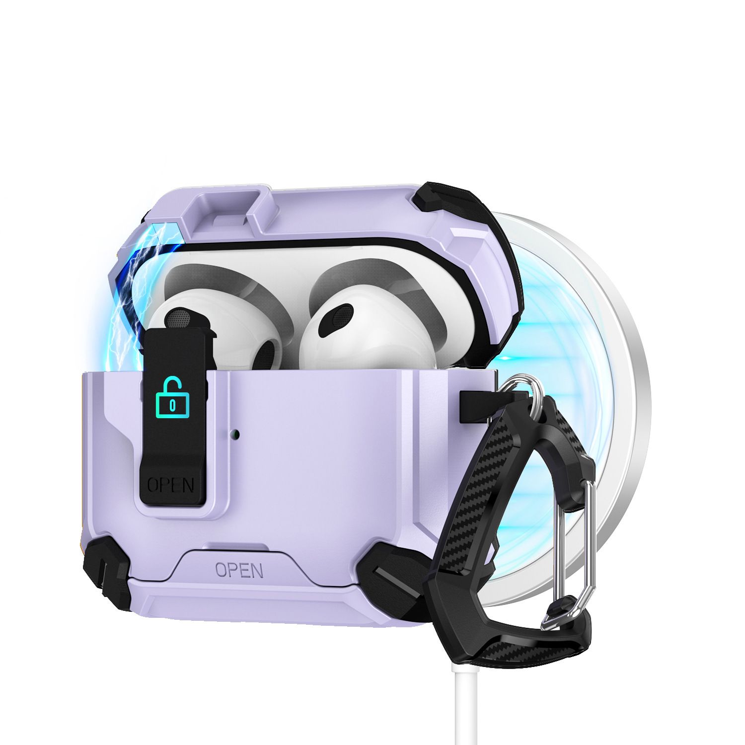 Military-Grade Anti-Fall Silicone Case for AirPods 1/2 Gen / 3 Gen / 4 Gen - 360° Shockproof Protection Case