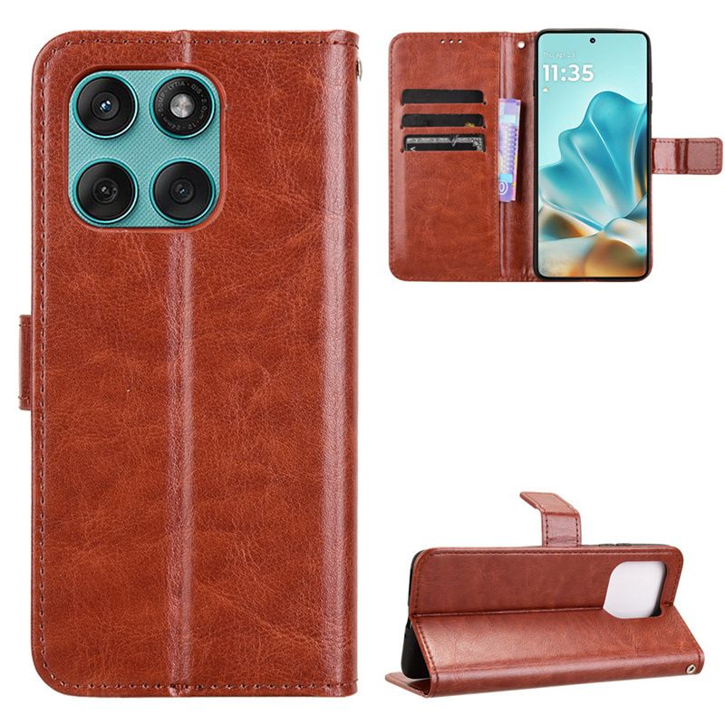 Flip Cover For Motorola Edge 60 Fusion [Flip Vintage Leather] Wallet Phone Case
