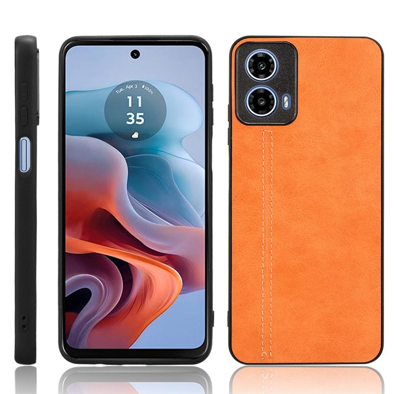 Phone Case for Motorola Moto G05 Protective Cover Huawei Mate X5 Calf Patterned Car Line Sticker Leather