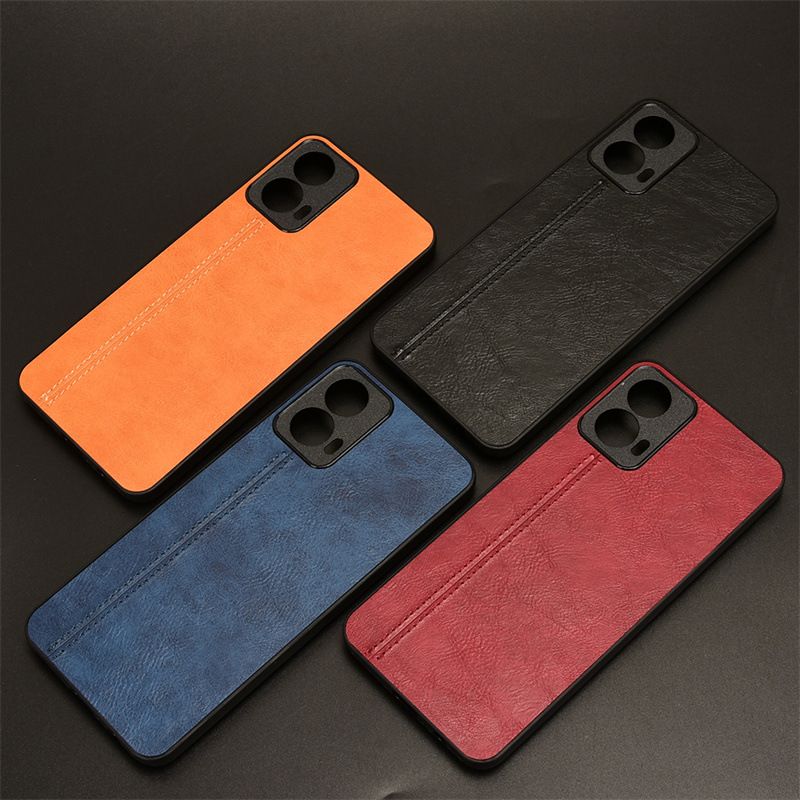 Phone Case for Motorola Moto G05 Protective Cover Huawei Mate X5 Calf Patterned Car Line Sticker Leather