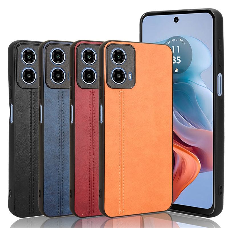 Phone Case for Motorola Moto G05 Protective Cover Huawei Mate X5 Calf Patterned Car Line Sticker Leather