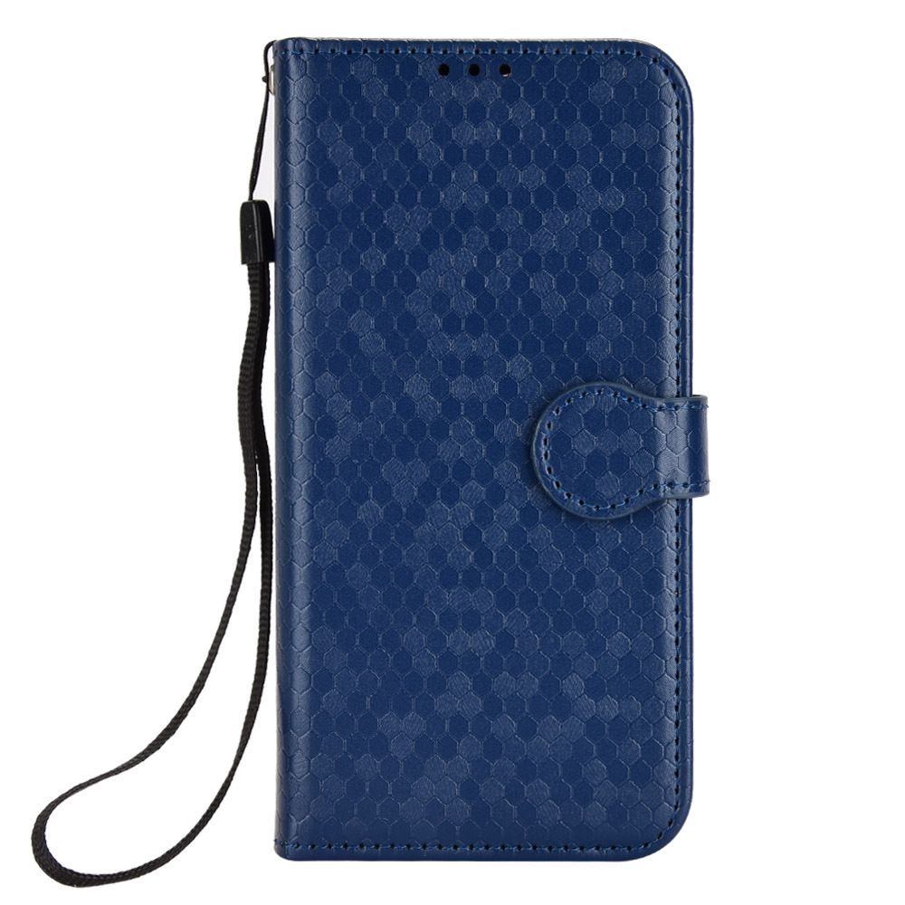 Flip Cover for Motorola Moto G75 Wave Dot Pattern Leather Wallet Phone Case with Lanyard