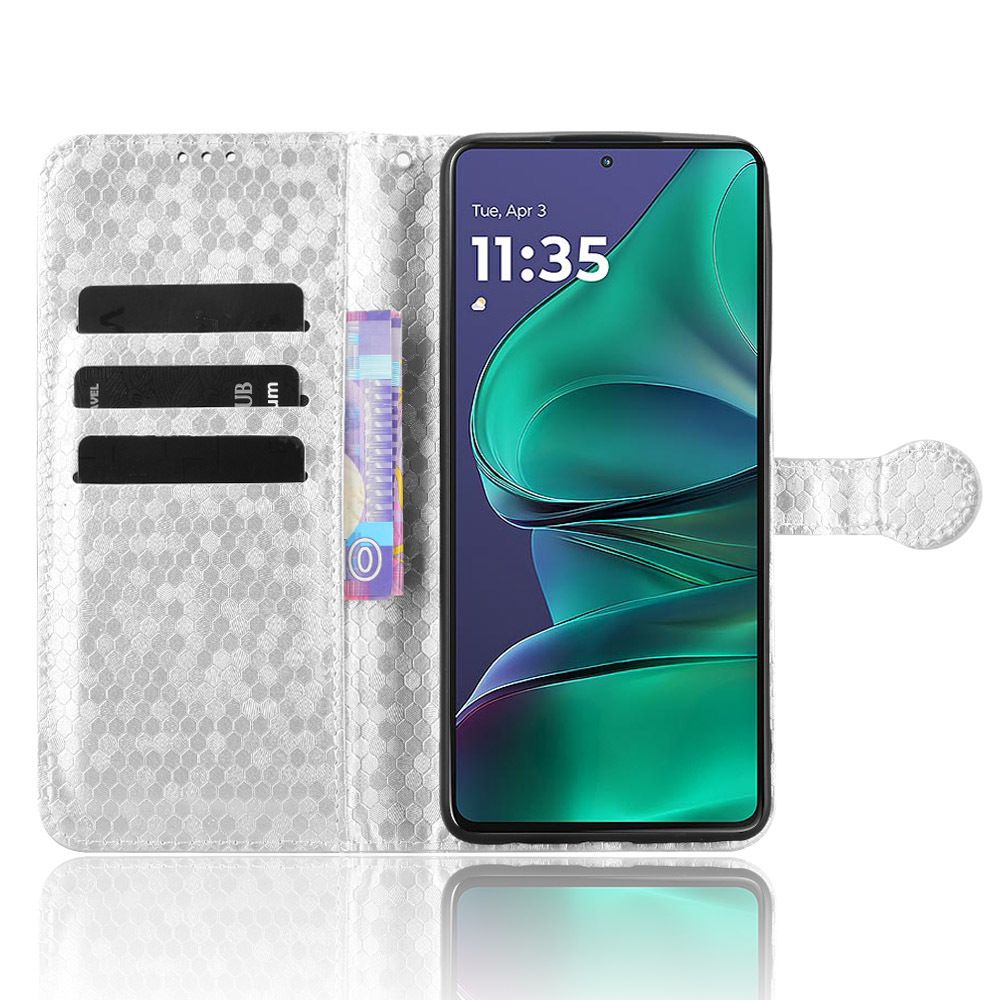 Flip Cover for Motorola Edge 60 Stylus / Moto G Stylus 5G 2025 / Gen 5 Wave Dot Pattern Leather Wallet Phone Case with Lanyard