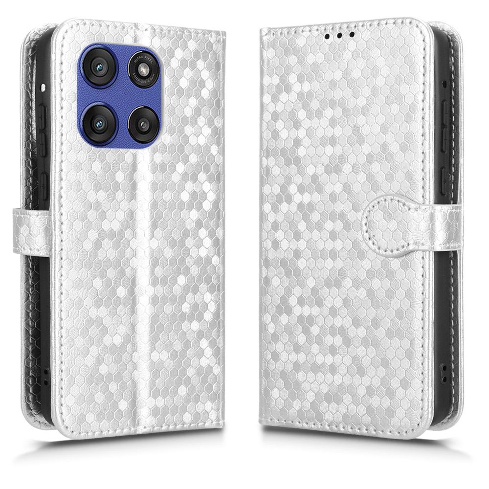 Flip Cover for Motorola Edge 60 Stylus / Moto G Stylus 5G 2025 / Gen 5 Wave Dot Pattern Leather Wallet Phone Case with Lanyard