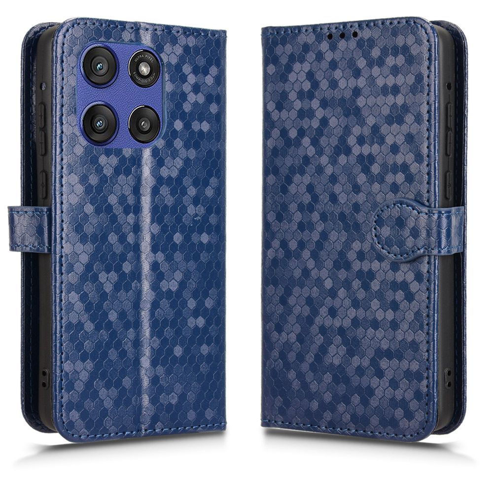 Flip Cover for Motorola Edge 60 Stylus / Moto G Stylus 5G 2025 / Gen 5 Wave Dot Pattern Leather Wallet Phone Case with Lanyard