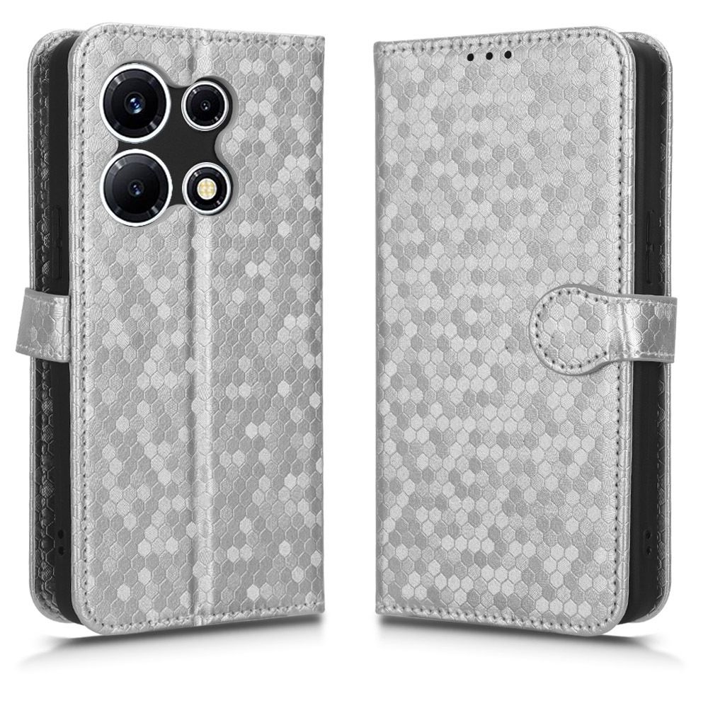 Flip Cover for Infinix Note 30 VIP Wave Dot Pattern Leather Wallet Phone Case with Lanyard
