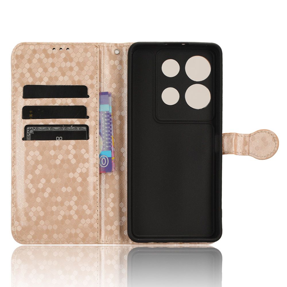 Flip Cover for Infinix Note 30 VIP Wave Dot Pattern Leather Wallet Phone Case with Lanyard