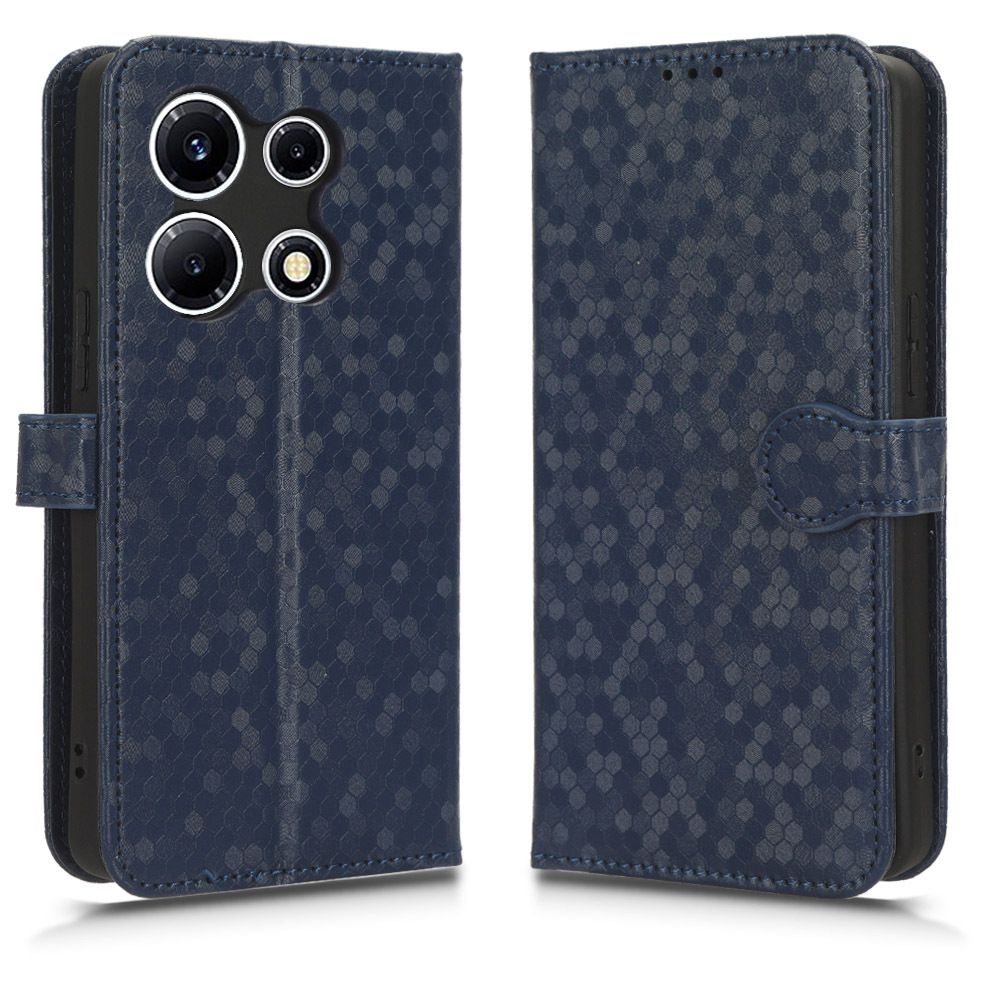 Flip Cover for Infinix Note 30 VIP Wave Dot Pattern Leather Wallet Phone Case with Lanyard