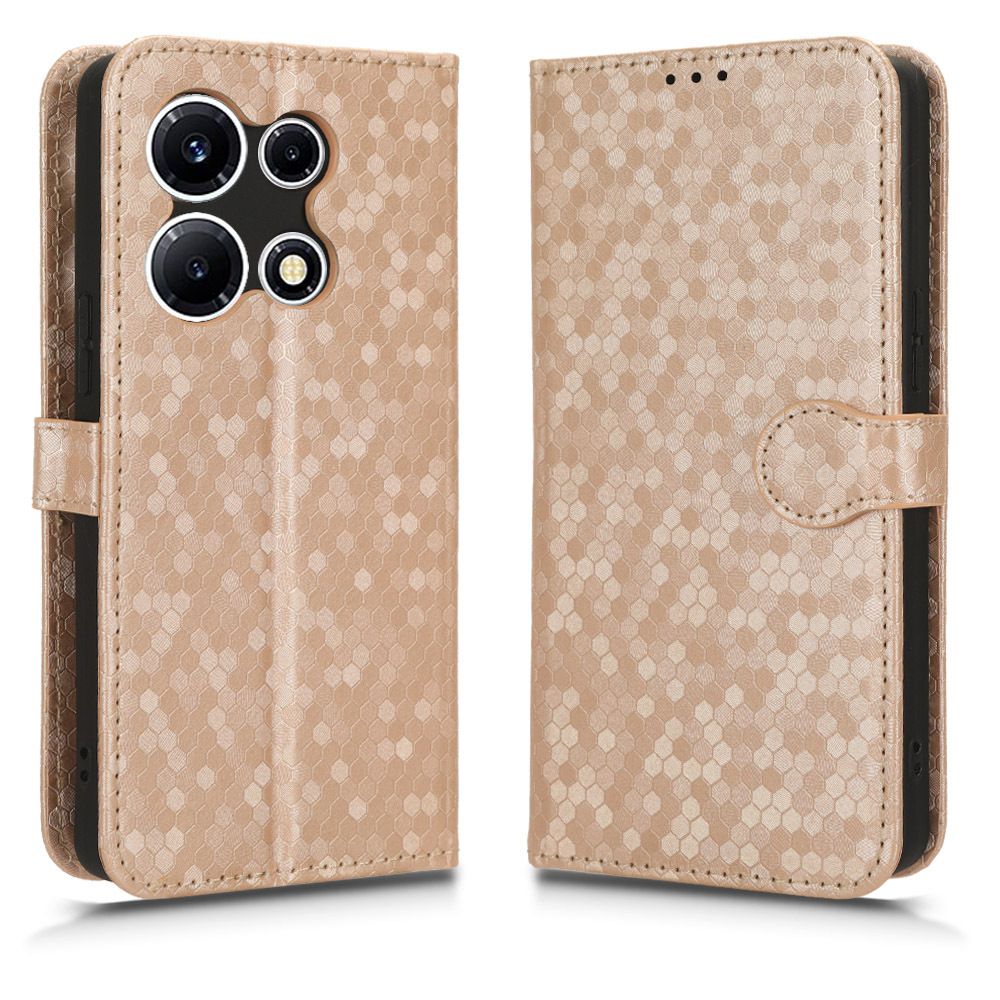 Flip Cover for Infinix Note 30 VIP Wave Dot Pattern Leather Wallet Phone Case with Lanyard